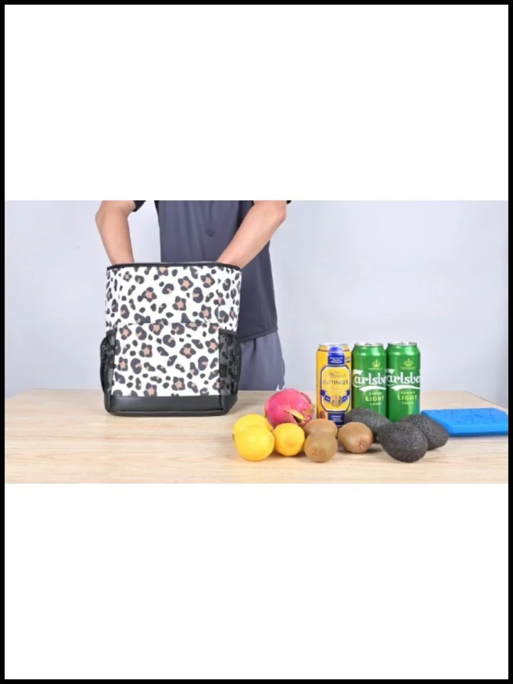 Insulated Leak Proof Cooler Backpack 30 Cans Waterproof Soft Sided Lunch Bag